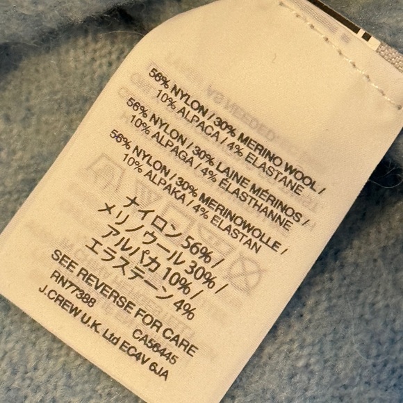 J. Crew V- Neck sweater in supersoft yarn Size L heather blue - Picture 7 of 11